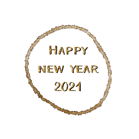 New Year Gold Sticker