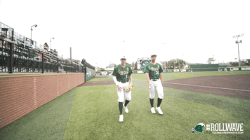College Sports Kiss GIF by GreenWave