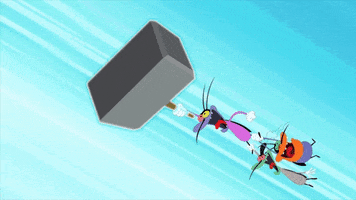 happy power GIF by Oggy and the Cockroaches