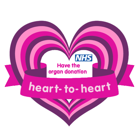 Heart To Heart Sticker by NHS Organ Donation