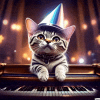 Cats Piano GIF by Gallery.fm