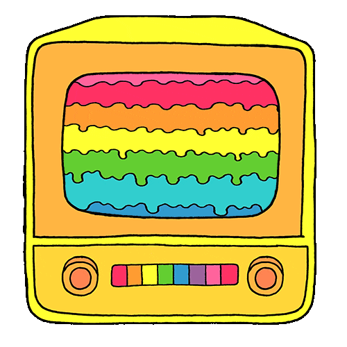 Television Flowing Sticker by Ramin Nazer
