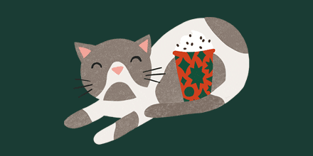 Cat Holiday GIF by Starbucks