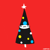 merry christmas cat GIF