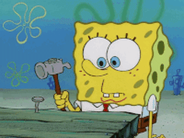 spongebob hammer GIF