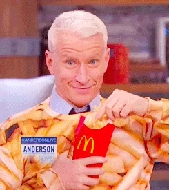 anderson cooper eating GIF