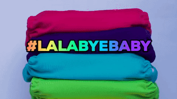 rainbow cloth diaper GIF by Lalabye Baby