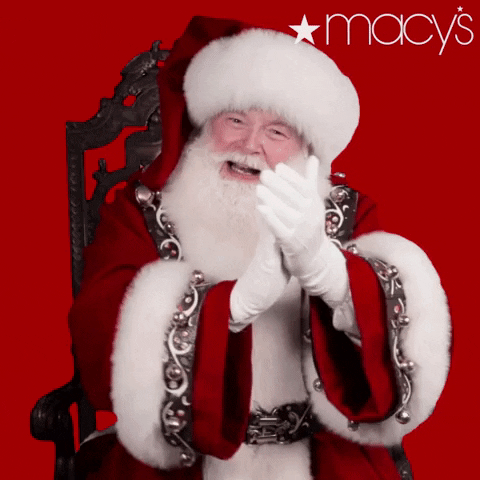 santa claus applause GIF by Macy's