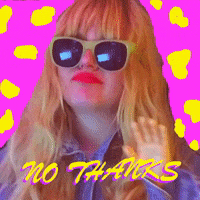 80S No Thanks GIF by FUN WITH FRIDAY
