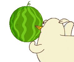 Chicken Watermelon Sticker by BadTimeStories
