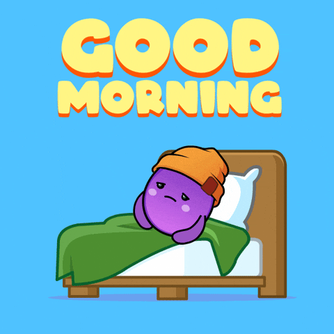 Tired Good Morning GIF by The Grapes
