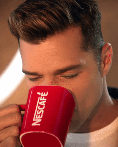 Ricky Martin Coffee GIF