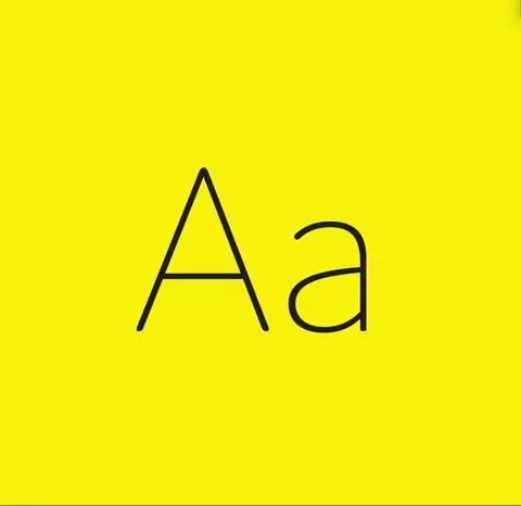 A looped image of different fonts
