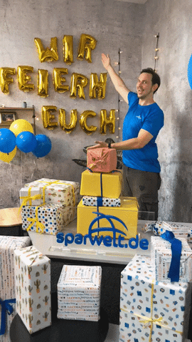 birthday balloon GIF by sparwelt.de