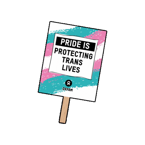 Pride Trans Sticker by Oxfam GB