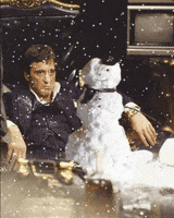 al pacino snowing GIF