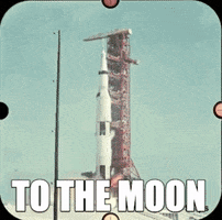To The Moon Space GIF