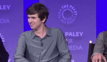 happy freddie highmore GIF by The Paley Center for Media