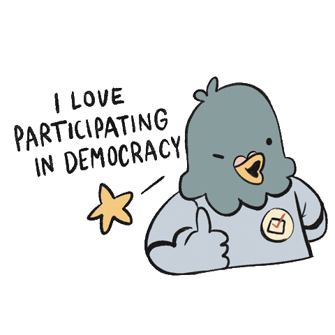 Register To Vote United States Sticker by mishipiku