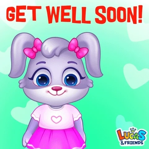 Feel Better Get Well Soon GIF by Lucas and Friends by RV AppStudios