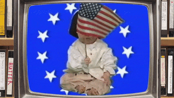 American Flag Baby GIF by truTV's Late Night Snack