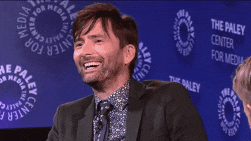 david tennant laugh GIF by The Paley Center for Media