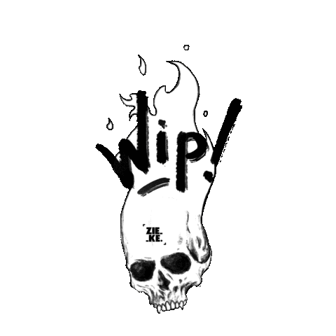 Skull Fuegoblanco Sticker