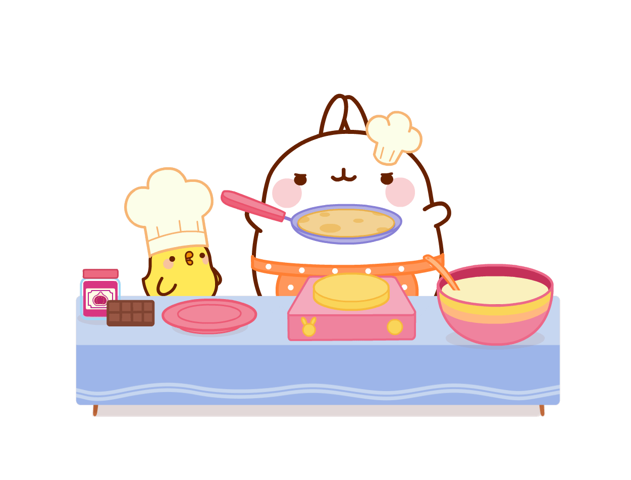 Friends Cooking Sticker by Molang for iOS & Android | GIPHY