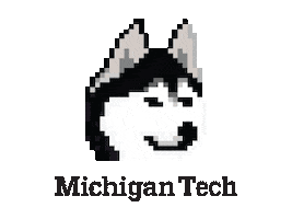 Snow Dog Sticker by Michigan Tech
