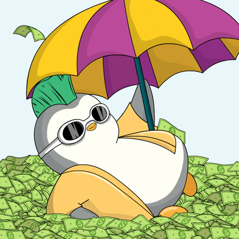 Make It Rain Money GIF by Pudgy Penguins