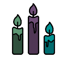 Witch Candles Sticker by GirlNorthWest