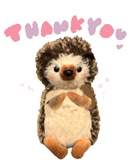 Hedgehog Thank You Sticker