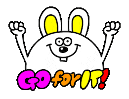 Go For It Rabbit Sticker by ICHIGEN
