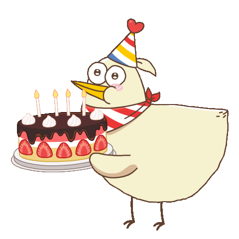 Birthday Chicken Sticker by BadTimeStories