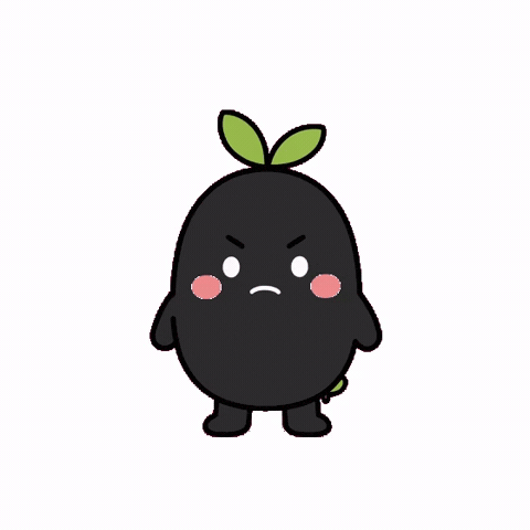 Angry Black Bean GIF by MAMETOMO