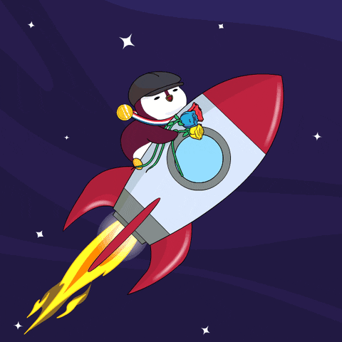 Lets Go Space GIF by Pudgy Penguins