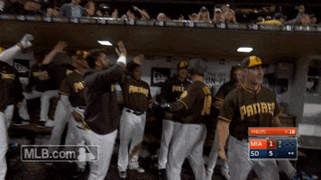 pittsburgh pirates dugout celebration GIF by MLB