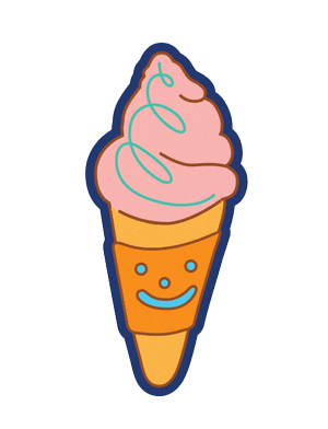 Happy Ice Cream Sticker