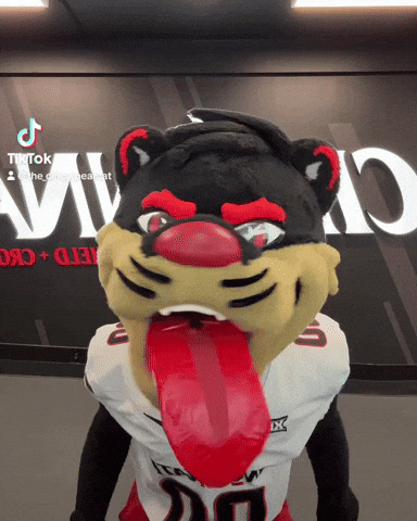 Mascot Tongue GIF by Bearcat