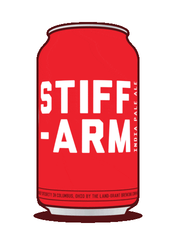 Stiff-Arm Sticker by Land-Grant Brewing Company