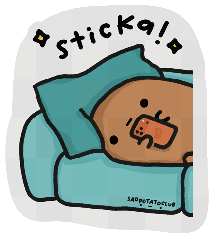 Sticker Phone GIF by Sad Potato Club