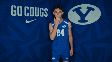 Sport Kiss GIF by BYU Cougars
