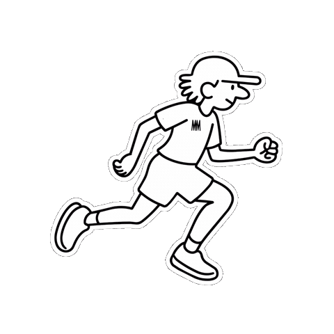 Run Running Sticker by Commando