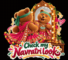 Durga Puja Bear GIF by Happilo