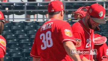 cincinnati reds laughs GIF by MLB