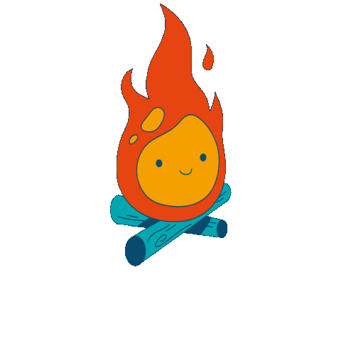 Campfire Smile Sticker by famchamps