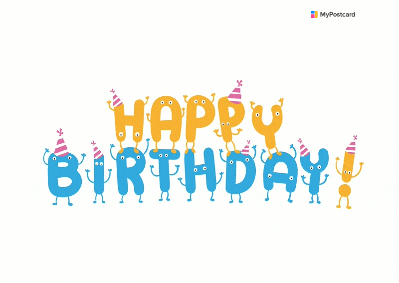Happy Birthday GIF by MyPostcard