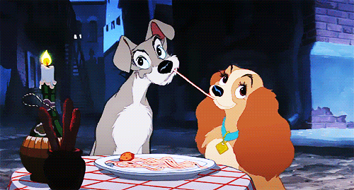 Image result for lady and tramp gif