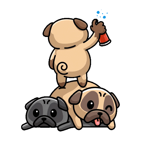 Spraying Street Art Sticker by Pugs