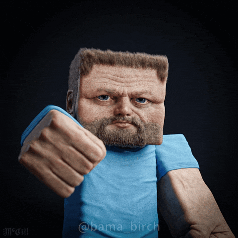 Blender Steve GIF